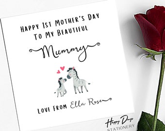 First Mothers Day Card Beautiful Mummy 1st Mother's Day Card, 1st Mother's Day Card 2022, Happy First Mother's Day, Card for Mummy