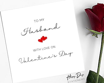 Husband Valentine's Card Valentine's Card for Husband, Valentine's Day Card for Husband, Husband Love Card, Valentine's Day