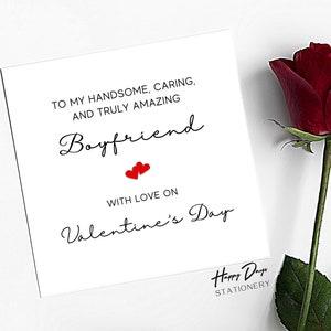 Carte de Saint Valentin pour petit ami Amazing Boyfriend Valentine's Card, Valentine's Card Boyfriend, Valentines Gift, Love Card, Valentines Card