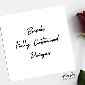 Bespoke Fully Customised One-off Designs
