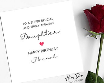 Daughter Birthday Card Amazing Daughter, Birthday Card for Daughter, Special Daughter, Birthday Card Daughter, Happy Birthday Daughter