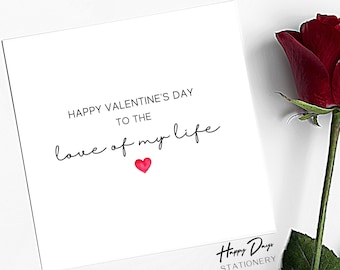 Boyfriend Valentine's Card Husband Valentine's Card, Wife Valentine's Card, Girlfriend Valentine, Fiancé Valentine's Card, Fiancée Valentine