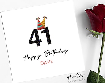 男性または女性への41歳の誕生日カード、彼女への41歳の誕生日カード 男性または女性への41歳の誕生日カード、彼女への41歳の誕生日カード