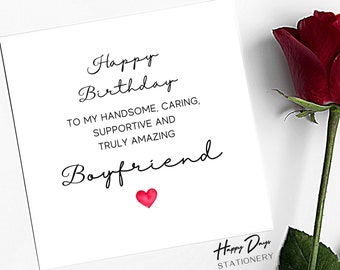 Boyfriend Birthday Card Amazing Boyfriend Handsome Boyfriend Birthday Card, Birthday Card for Boyfriend, Birthday Card, Boyfriend