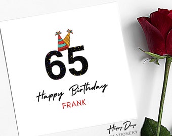 65th Birthday Card for Male or for Female, 65th Birthday Card for Her, 65th Birthday Card for Him, 65, 65th, 65 Birthday Card