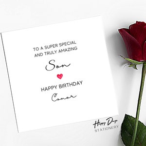Carte d'anniversaire fils, fils incroyable, carte d'anniversaire pour fils, fils spécial, carte d'anniversaire fils, carte d'anniversaire fils, joyeux anniversaire fils