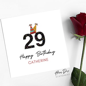 29th Birthday Card for Male or for Female, 29th Birthday Card for Her, 29th Birthday Card for Him, 29th, 29