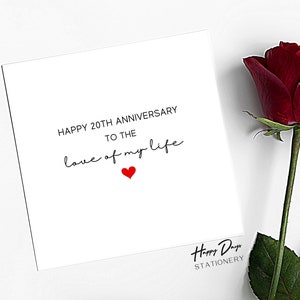 20e anniversaire de mariage carte amour 20e anniversaire carte, 20e anniversaire carte, 20e anniversaire, 20e anniversaire de mariage