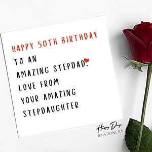 Stepdad Geburtstagskarte 50th Birthday Amazing Stepdad, 50th Birthday Karte für Stepdad, Stepdad 50th Birthday, 50th Birthday, Stepdad, 50th, 50