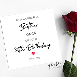 Bruder 30 Geburtstagskarte, 30 Geburtstagskarte für Bruder, 30 Geburtstagskarte, Bruder Geburtstagskarte, 30, 30 Jahre alt, 30