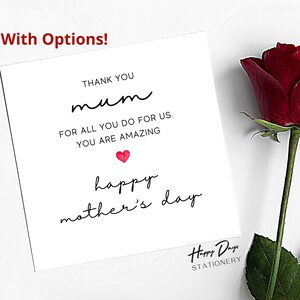 Tarjeta del Día de la Madre Gracias Mamá Tarjeta del Día de la Madre, Tarjeta para Mamá, Increíble Mamá Tarjeta del Día de la Madre