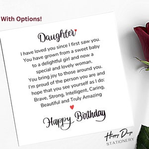 Carte d'anniversaire pour une fille poème Carte d'anniversaire pour fille, carte d'anniversaire fille, poème d'anniversaire, carte pour fille, anniversaire, fille