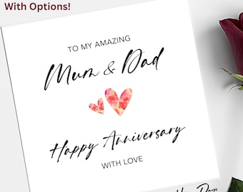Carte d'anniversaire de parents Incroyable carte d'anniversaire de maman et papa, carte d'anniversaire de parents, carte d'anniversaire, pour mes parents, pour maman et papa