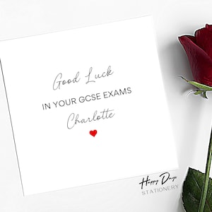 Bonne chance dans votre carte d'examens GCSE, carte de bonne chance, GCSE
