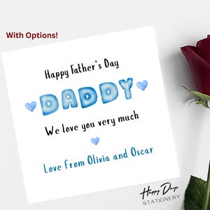 Tarjeta del Día del Padre para Papá, Tarjeta del Día del Padre para Papá, Tarjeta para Papá, Tarjeta para Papá de un Niño o Niños, Día del Padre para Papá