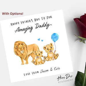 Vatertagskarte für einen wunderbaren Papa, alles Gute zum Vatertag für unseren Papa, Papa Vatertagskarte, Karte von Kind von Kindern, Karte für Papa