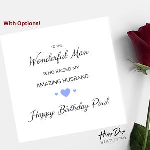 Carte d'anniversaire beau-père merveilleux beau-père, carte beau-père, belle-fille, gendre