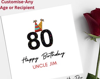 Carte 80e Anniversaire, Carte De Voeux 3D 80e Anniversaire