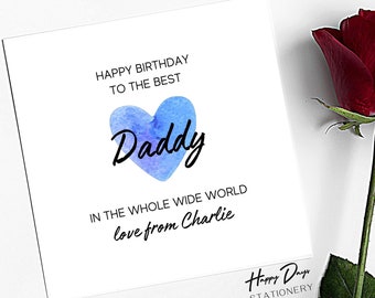 Birthday Card for Daddy, Daddy Birthday Card, Happy Birthday To The Best Daddy, Card for Daddy, Card for Dad, From Daughter Son, DAD, DADDY