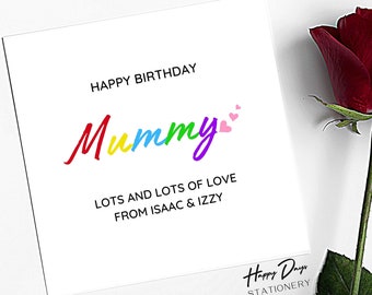 Personalised Happy Birthday Card for Mummy, Mummy Birthday Card, Card for Mummy Mama Mum, Birthday card, MUMMY