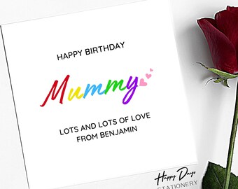 Happy Birthday Card for Mummy Multicolour Mummy Birthday Card, Card for Mummy, Birthday Card, Mummy Card, Mummy