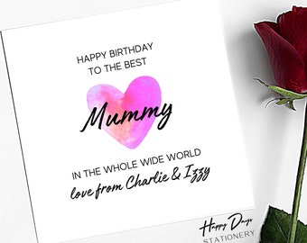 Birthday Card for Mummy Happy Birthday To The Best Mummy, Card for Mummy, Mummy Birthday Card