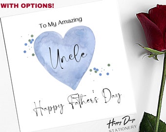 Father's Day Card for Uncle, Amazing Uncle Father's Day Card, Happy Father's Day, Card for Uncle