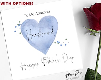 Father&#39;s Day Card for Husband, Amazing Husband Father&#39;s Day Card, Happy Father&#39;s Day, Card for Husband