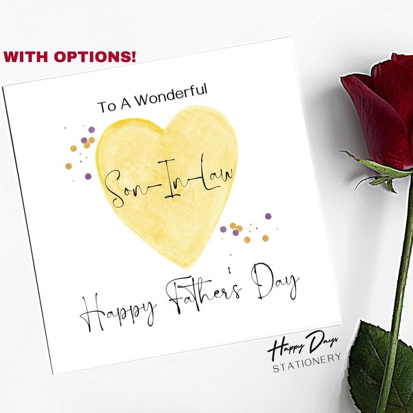 Father's Day Card for Son-In-Law, Amazing Son-In-Law Father's Day Card, Happy Father's Day, Card for Son-In-Law