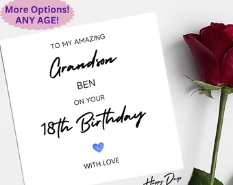 18th Birthday Card For Grandson | Grandson 18th Birthday Card - View #4