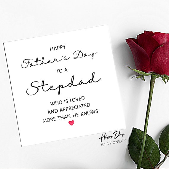 Fathers Day Card For Stepdad, Stepdad Father's Day Card, Father Day Card, Step-dad