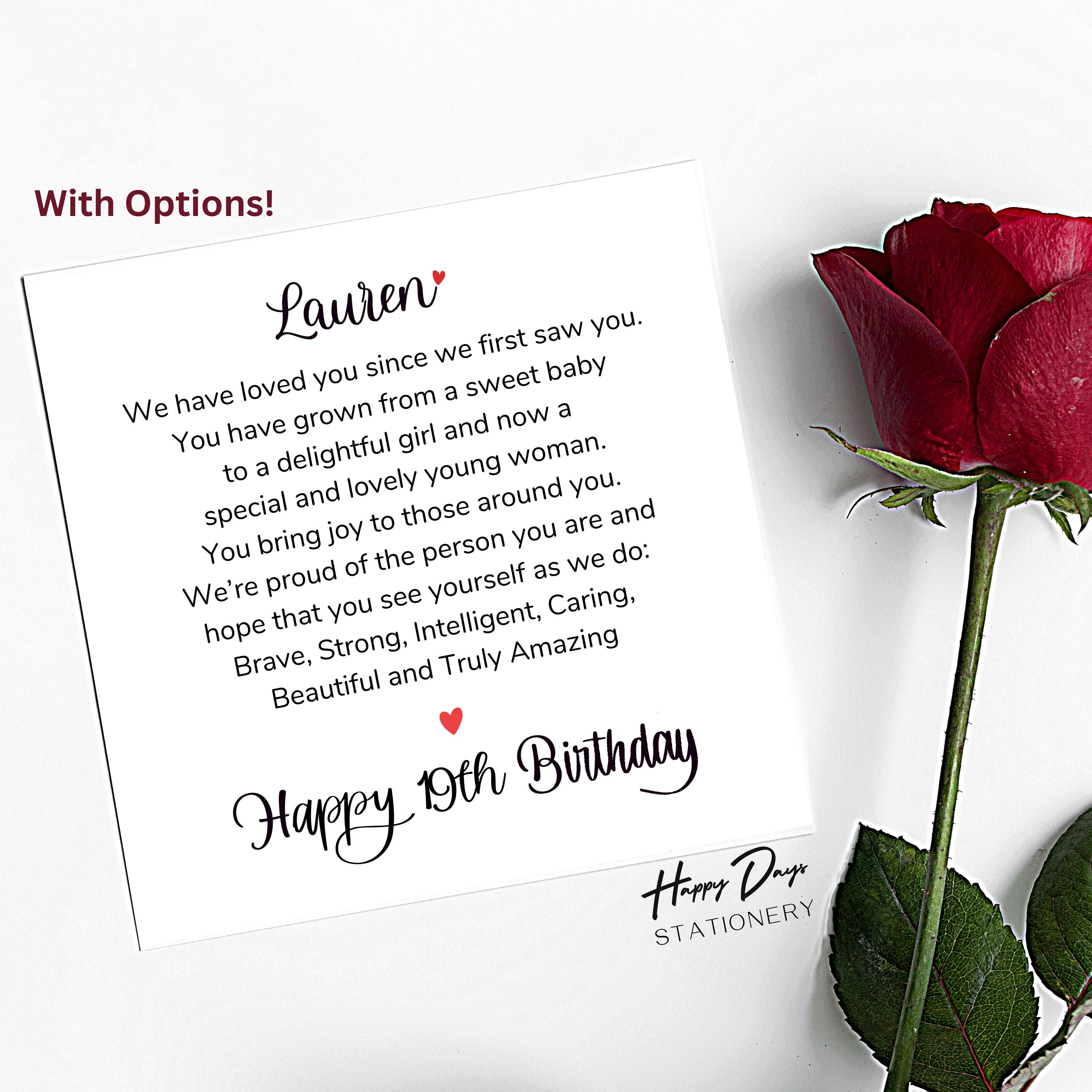 Biglietto Di Auguri Di Compleanno Per Una Figlia, Poesia, image size:3000x3000