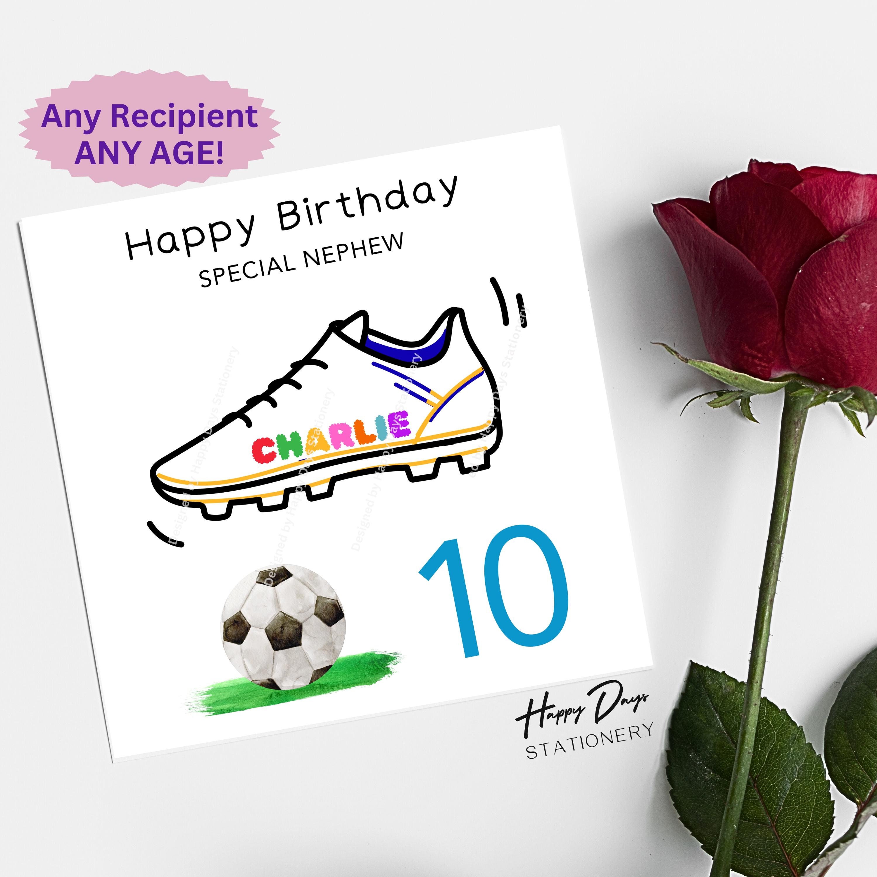 Carte D'anniversaire De Football, Carte D'anniversaire Personnalisée