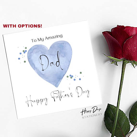 Father's Day Card for Dad Wonderful Dad Father's Day Card, Card for Dad, Card from Daughter, Card from Son, Fathers Day Card, Dad