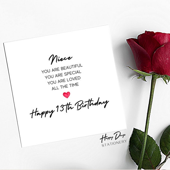 Hunts England Biglietto Auguri 13° Compleanno Nipote Con Palloncini, 148x148mm, Con Busta Marrone, Interno Bianco - 2