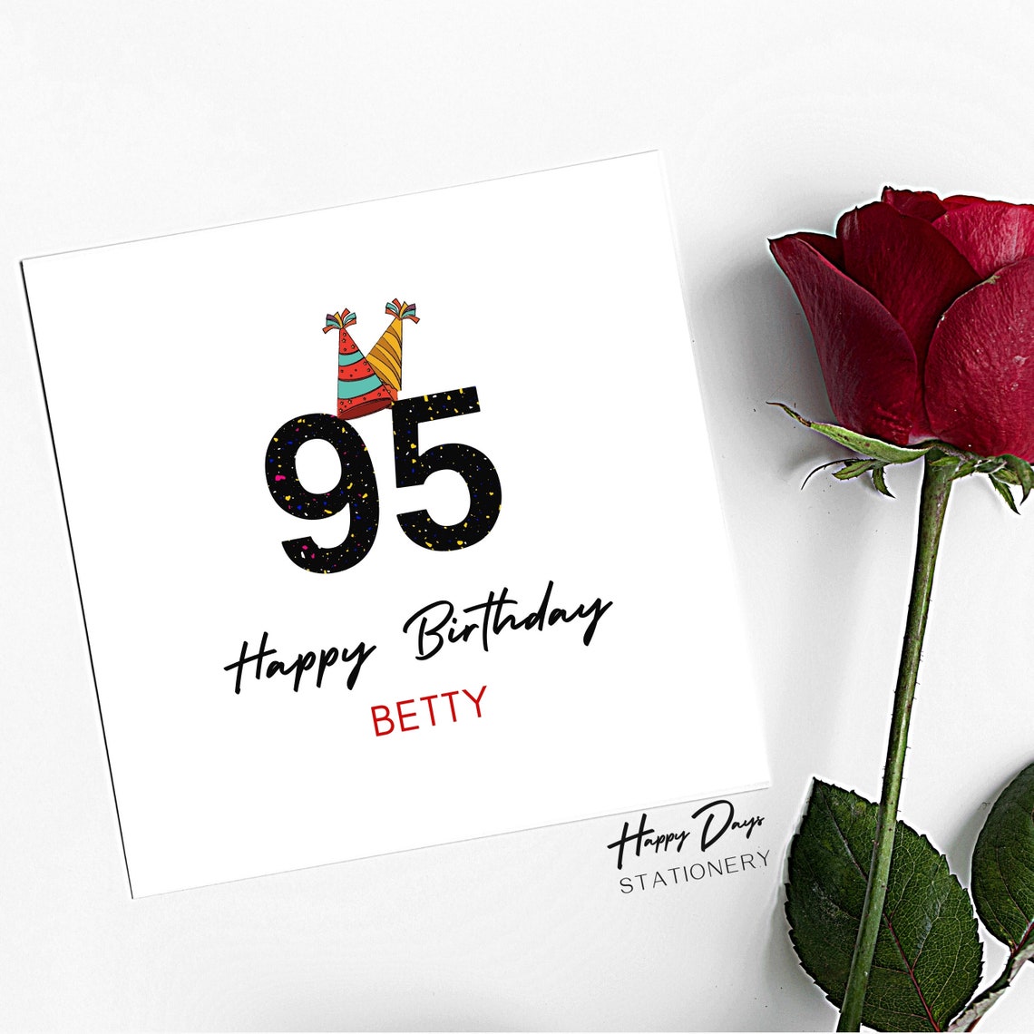 95. Geburtstagskarte für Mann oder Frau 95. Geburtstagskarte Etsy.de