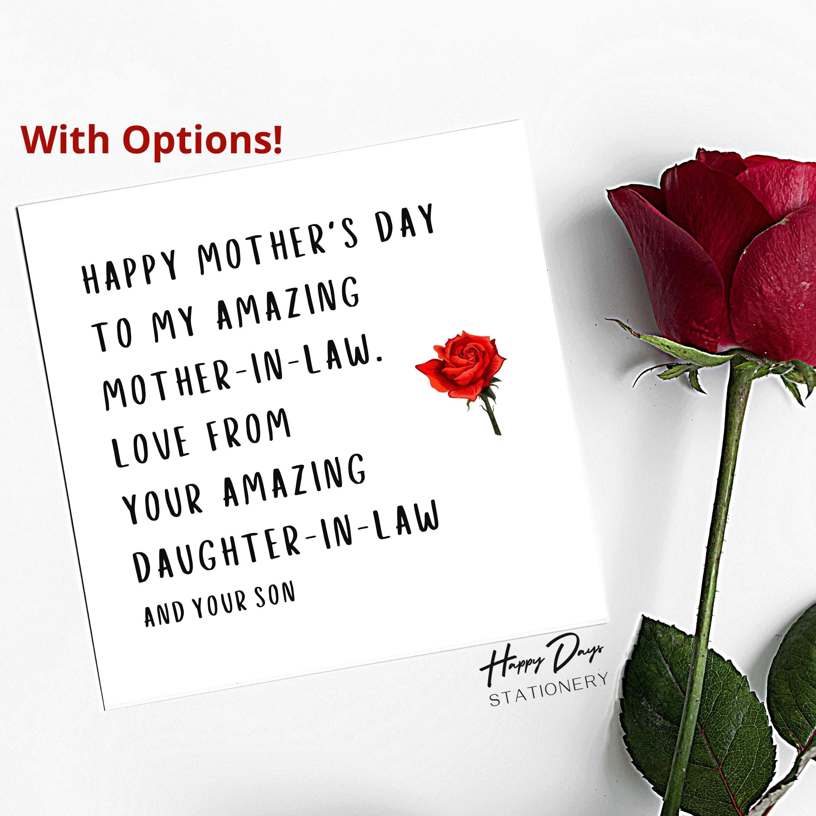 Mother's Day Card for Mother-in-law Amazing Mother-in-law - Etsy Mother's Day Card for Mother-in-law Amazing Mother-in-law - Etsy