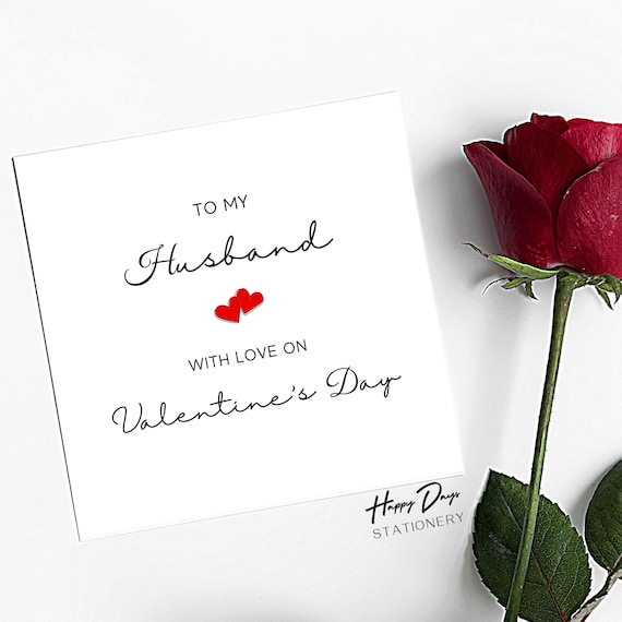 Husband Valentine's Card Valentine's Card for Husband, Valentine's Day Card  for Husband, Husband Love Card, Valentine's Day