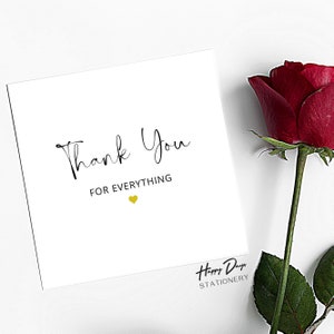 Tarjeta de agradecimiento Tarjeta de agradecimiento por todo, Tarjeta de agradecimiento, GRACIAS