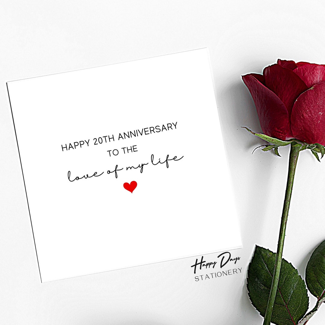 上質で快適 20th Wedding 20 Card, Anniversary 20th Love Card Anniversary 邦楽
