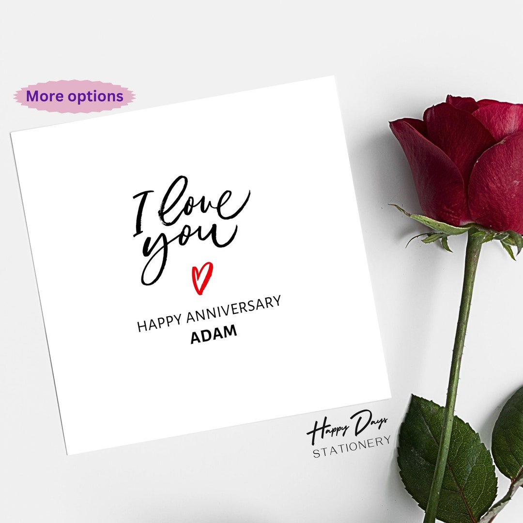 Anniversary Card I Love You Card for Wedding Anniversary, Romantic ...