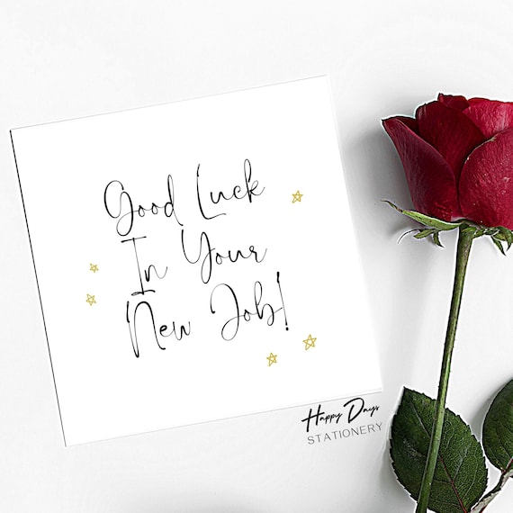 Good Luck in Your New Job New Job Card New Job | Etsy UK