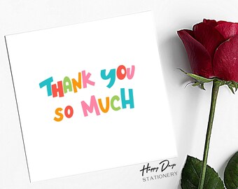 Thank You Card Thank You for Everything Card, Appreciation Card