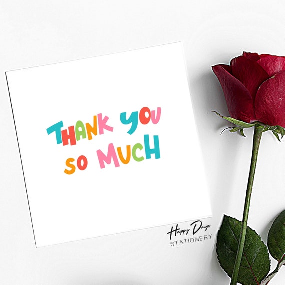 Thank You Card Thank You for Everything Card, Appreciation Card