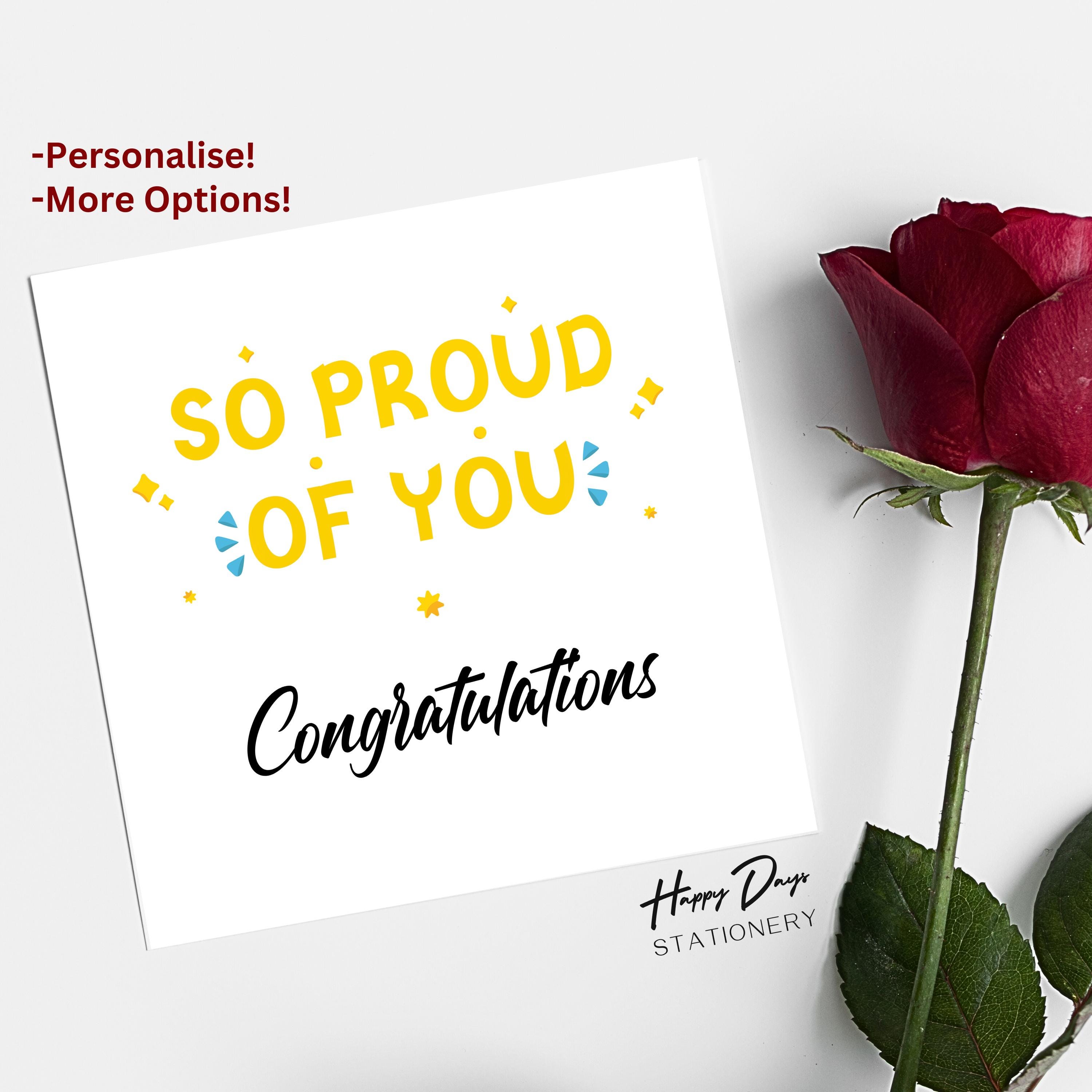 A-level Exam Results Congratulations Card, GCSE Results Congrats Card ...