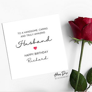 Carte d'anniversaire mari beau mari, carte d'anniversaire pour mari, carte d'anniversaire mari, joyeux anniversaire mari, carte mari personnalisée