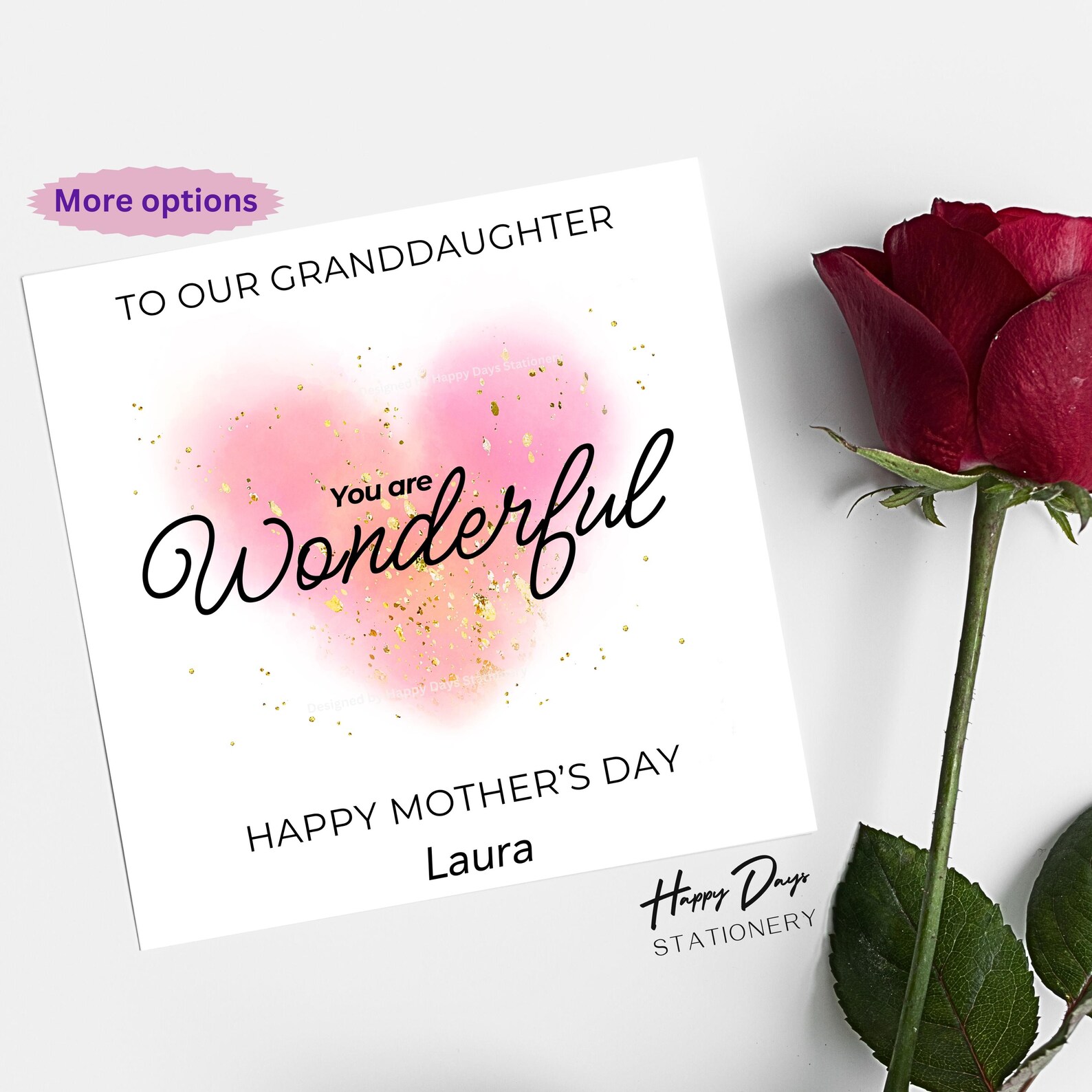 Mother’s Day Card for Daughter Happy Days Daughter Mothers Day Card ...