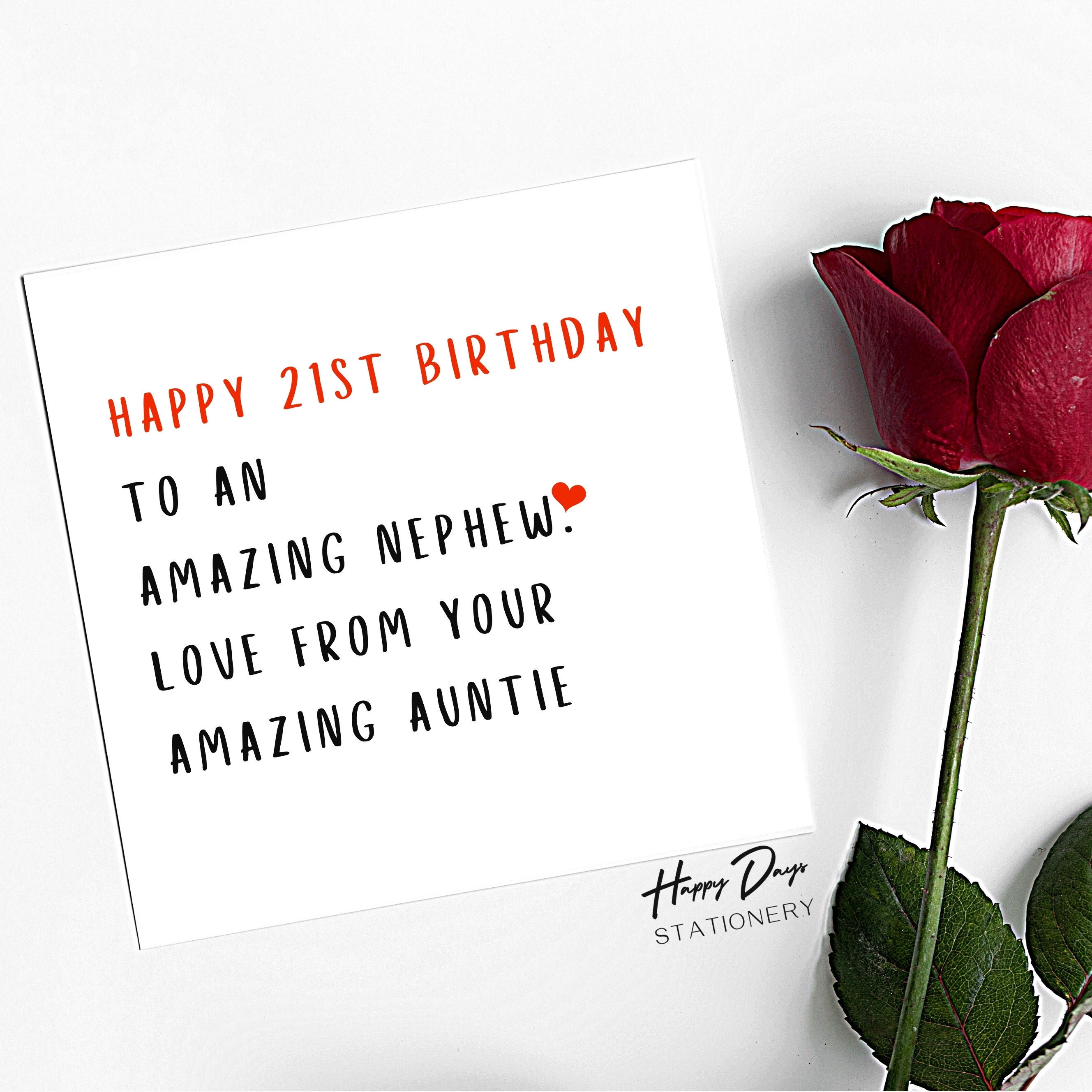 Nephew Birthday Card 21st Birthday Amazing Nephew 21st | Etsy