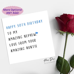 Carte d'anniversaire de neveu, 30e anniversaire de neveu incroyable, 30e carte d'anniversaire pour neveu, 30e anniversaire de neveu, neveu, 30e anniversaire, 30e, 30e