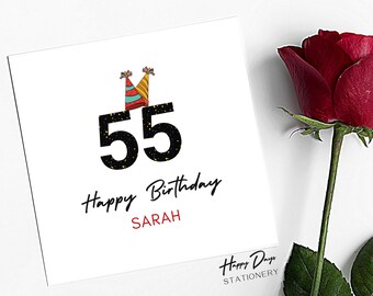 MOQIYXL Biglietto di auguri per il 50° compleanno per uomini e donne, piccolo biglietto con incisione a portafoglio per regali di compleanno di 50 anni